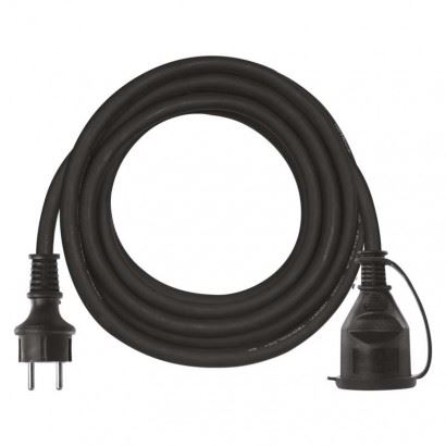 Emos P01705 Venkovní prodlužovací kabel 5 m, 1 zásuvka, černý, 230 V 1902010500
