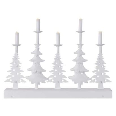 Emos LED svícen – vánoční stromy se svíčkami DCAW14, 24 cm, 2x AA, vnitřní, teplá bílá 1550000106