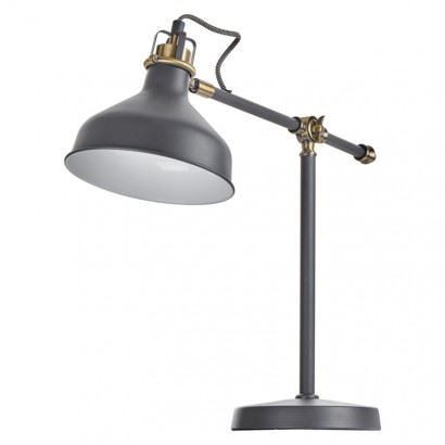 EMOS Stolní lampa HARRY na žárovku E27, tmavě šedá 1538171000