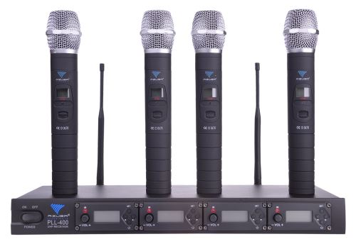Mikrofon 4 ks PLL-400 UHF 4 kanály Azusa MIK0116-4