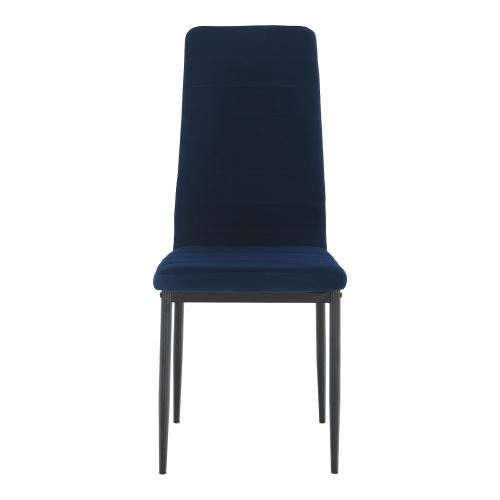 Kondela 285411 Židle modrá velvet látka, černý kov COLETA NOVA