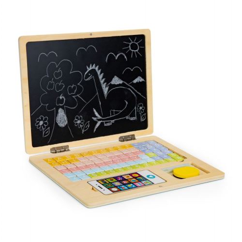 ECOTOYS G068 - WHITE Vzdělávací magnetická tabule laptop