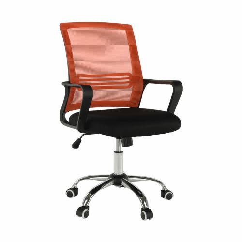 Kondela 300014 Kancelářská židle síťovina oranžová, látka černá APOLO NEW