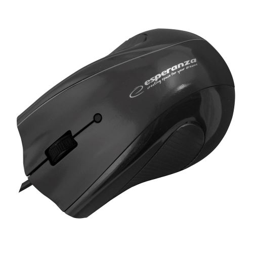 Esperanza USB optická 3D drátová myš s gelovou podložkou, černá EM125K