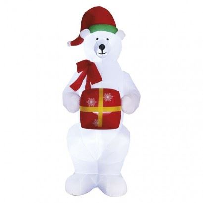 Emos LED lední medvěd s vánočním dárkem DCFC15, nafukovací, 240 cm 1550002022