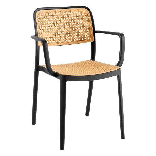 Kondela 373362 Stohovatelná židle černá, béžová RAVID TYP 2