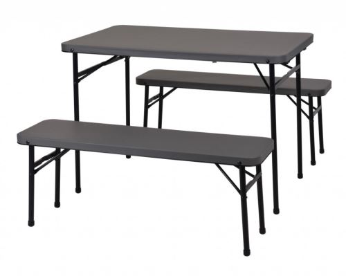 Campingový set stůl + lavice PROGARDEN skládací KO-CM1000020