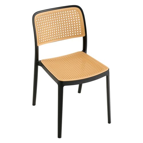 Kondela 373360 Stohovatelná židle černá, béžová RAVID TYP 1