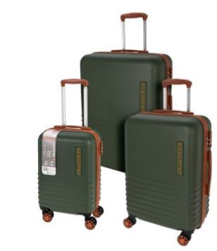 EXCELLENT KO-DG9000980 Cestovní kufr na kolečkách sada 3 ks zelená