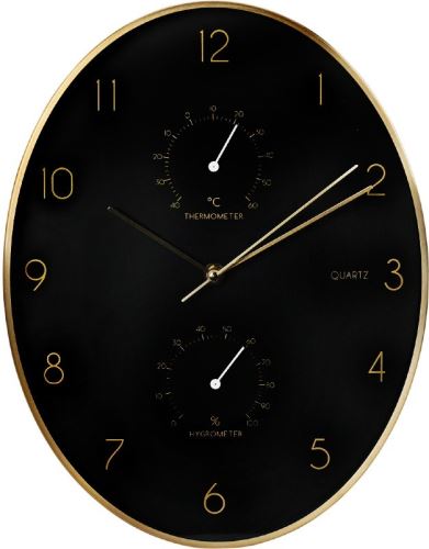 SEGNALE KO-837362260 Nástěnné hodiny se zlatým rámem 35 x 27 cm