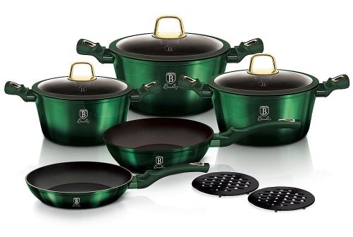 BERLINGERHAUS sada nádobí titanová 10 ks Emerald Collection BH-6065