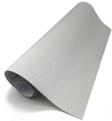 KIK Fólie metalická kartáčovaná šedá v roli 1,52x30 m KX10372