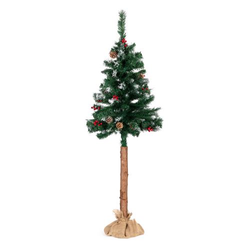 MULTISTORE CHOINKA - 160CM Vánoční stromeček na kmeni 160 cm s umělými šiškami