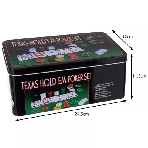 Malatec 23539 Pokerový set v plechové krabičce TEXAS 17526