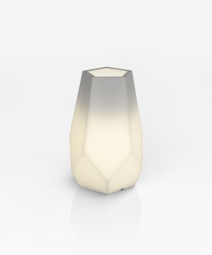 MONUMO Bari Light bílý zahradní květináč s osvětlením 46 x 46 x 71 cm 5904063661701