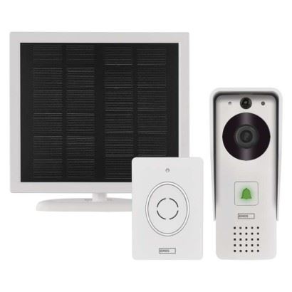 Emos GoSmart Domovní bezdrátový videozvonek H4030 IP-09D se solárním panelem, bílý 3010040300