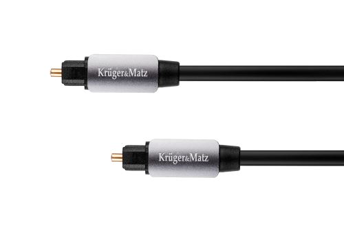 Optický kabel toslink-toslink 2,0 m Kruger & Matz šedý KM0321