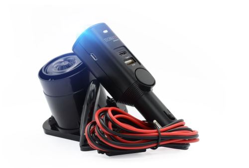 Technaxx TX0566 AUTOalarm s detekcí pohybu + dálkové ovládání a nabíječka do auta 2x USB, TX-168