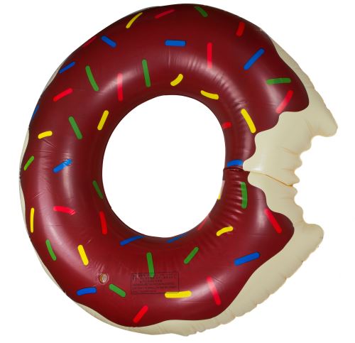 KIK Nafukovací kruh Donut 110 cm hnědý KX9958_2