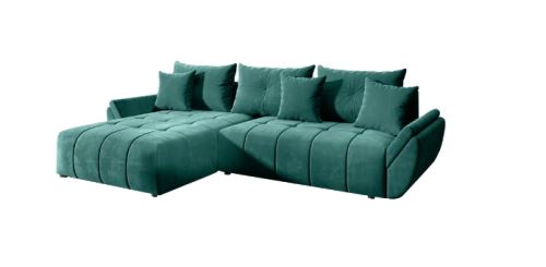Kondela 362092 Univerzální sedací souprava, smaragdová, BELD ROH látka 180 x 319 x 83 cm