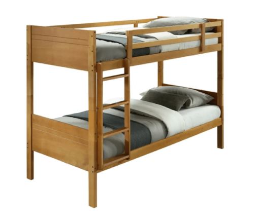 Kondela 240369 Patrová postel, masivní dřevo, dub, MAKIRA masiv 95.6 x 207 x 164.2 cm