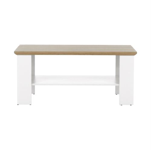 Kondela 264791 Konferenční stolek MZ17 bílá, hnědá LEON dřevotříska 60 x 120 x 55 cm