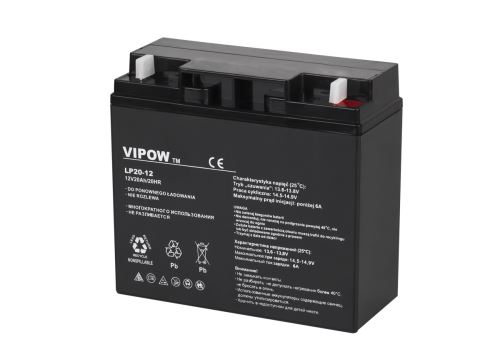 Olověná gelová baterie VIPOW 12V 20Ah BAT0218