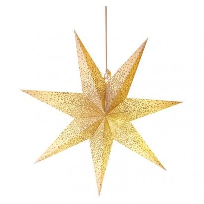 Emos Vánoční hvězda papírová závěsná se třpytkami DCAZ08, bílá, 60 cm, vnitřní 1550005009