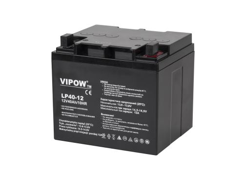 VIPOW Gelová baterie 12V 40Ah BAT0222 7 mOhm
