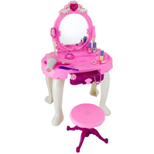 G21 Kosmetický stolek BEAUTIFUL s fénem 690401 růžový
