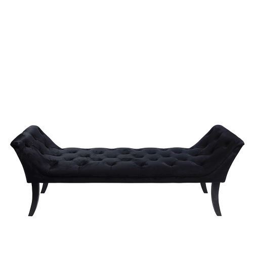 Kondela 290574 Designová lavice, černá Velvet látka HEMY TYP 1 45 x 160 x 63 cm