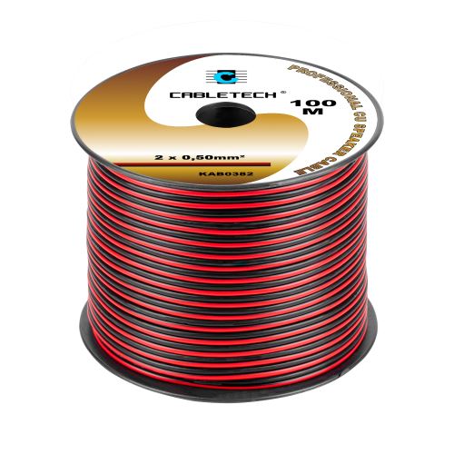 Cabletech Kabel reproduktoru 0,5 mm černé a červené KAB0382