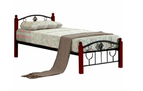 Kondela 103146 Kovová postel s roštem 90x200 MAGENTA černá 92 x 211 x 86 cm