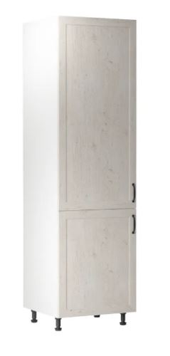 Kondela 159329 Vysoká skříňka, bílá, levá, ROYAL D60R hnědá dřevotříska 58 x 6 x 212 cm