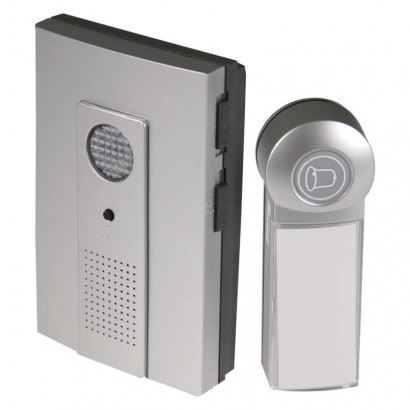 Emos Domovní bezdrátový zvonek P5712 na 3x AA, stříbrný 3402012000