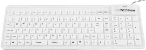 Esperanza Silikonová klávesnice bílá EK126W