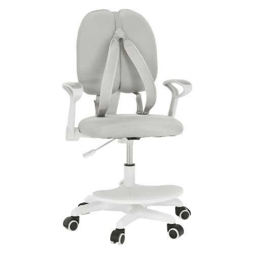 Kondela 269164 Rostoucí židle s podnoží a šlemi šedá, bílá ANAIS