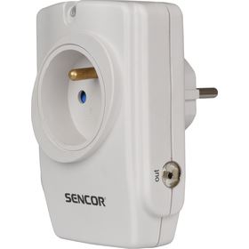 Sencor SSP 110 Přepěťová ochrana, 1 zásuvka 918J, bílá 50001675