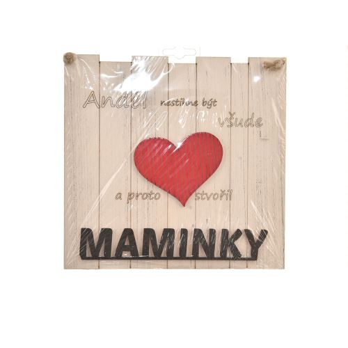 Indecor Cedule dřevěná bílá ,,Maminky,, 21 x 21 cm X06773