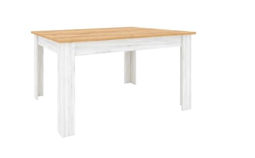 Kondela 264025 Jídelní stůl rozkládací bílá, hnědá SUDBURY dřevotříska 86 x 135 x 82 cm