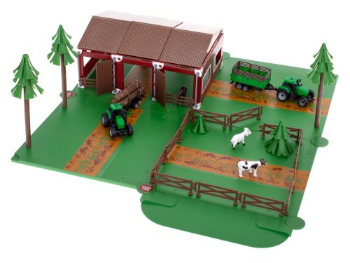 KIK KX6027 Farmářská ohrádka se zvířaty a traktorem