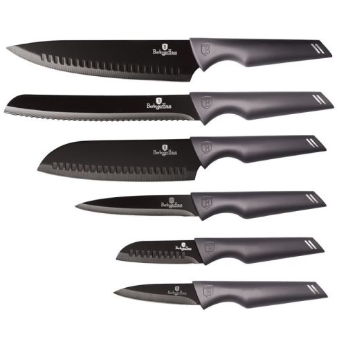 BERLINGERHAUS BH-2596 Sada nožů s nepřilnavým povrchem 6 ks Carbon Pro Edition