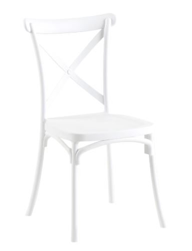 Kondela 373363 Stohovatelná židle bílá SAVITA