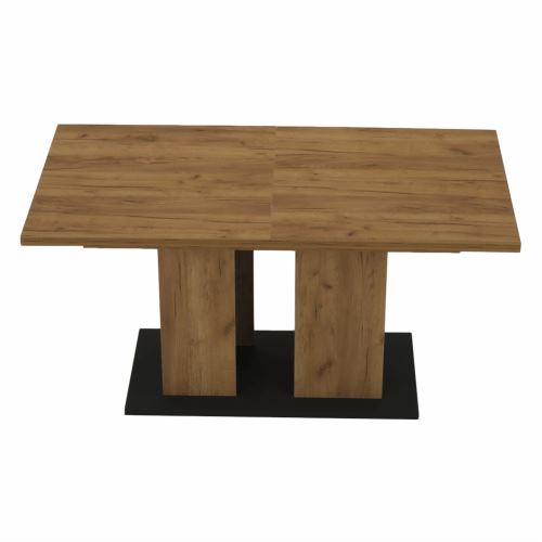 Kondela 264049 Jídelní stůl, hnědá, grafitová, 155-204x86 cm, FIDEL dřevotříska 86 x 155 x 82 cm