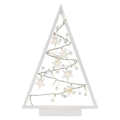Emos DCWW27 LED dekorace – svítící stromeček s ozdobami, 40 cm, 2x AA, vnitřní, teplá bílá 1550000107