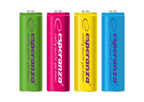 Esperanza Ni-MH dobíjecí baterie 2000mAh 4 ks mix barev EZA108