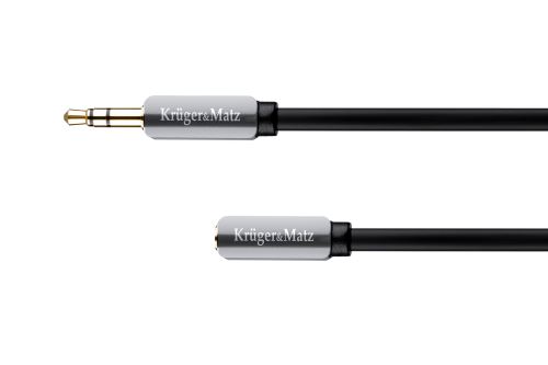 Kruger & Matz Zásuvný kabel 3,5 stereo jack 3,0 m šedý KM0317