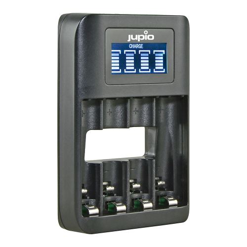 Nabíječka Jupio USB 4-slots Battery Fast Charger LCD pro 1 až 4ks AA/ AAA baterií 54980629