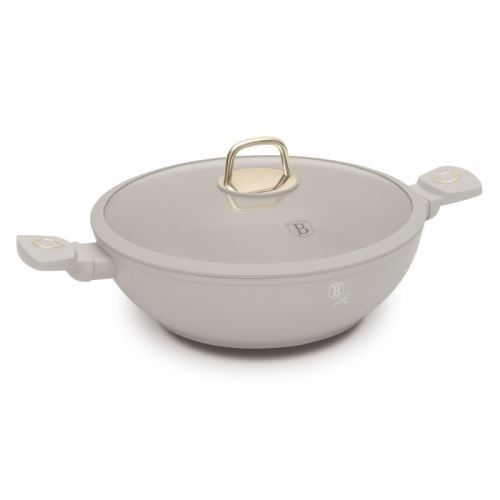 BERLINGERHAUS BH-8065 WOK pánev s poklicí s titanovým povrchem 30 cm Sahara Collection