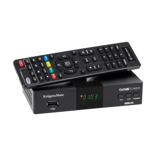 Kruger&Matz KM0550D Tuner DVB-T2 H.265 HEVC černá